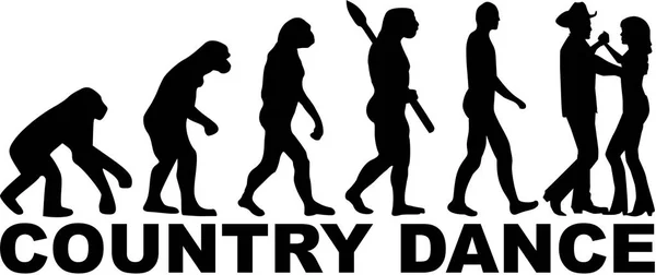 Evolution danse country — Image vectorielle