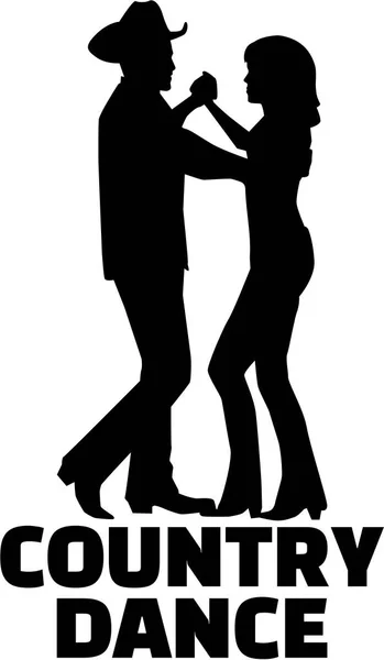 Couple danse country — Image vectorielle