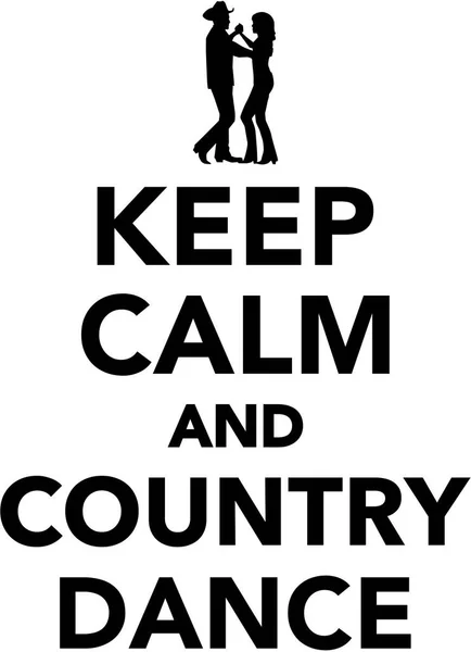 Restez calme et danse country — Image vectorielle