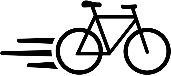 Fahrrad-Ikone für schnelle Kuriere — Stockvektor