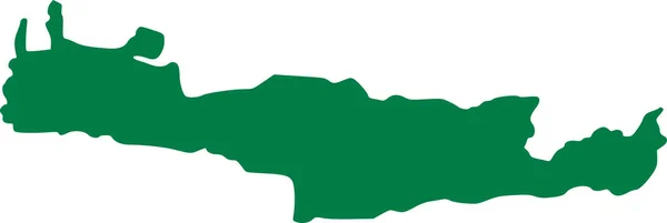 Creta carte silhouette — Image vectorielle