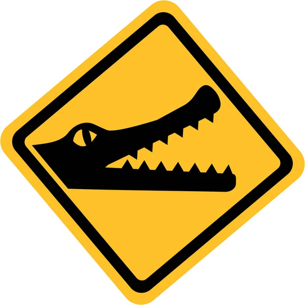 Vecteur de signe crocodile — Image vectorielle