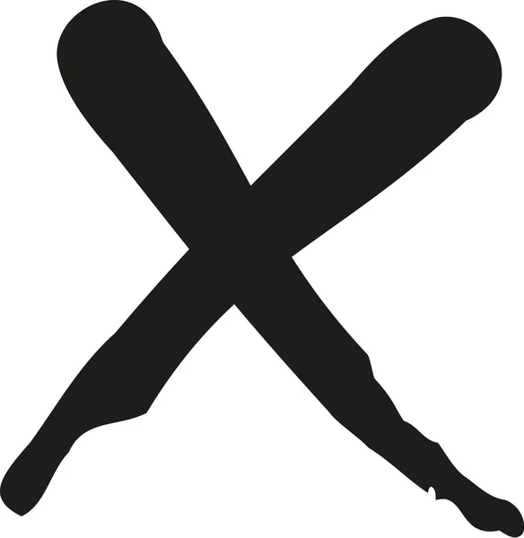 手描きの十字アイコン — ストックベクタ