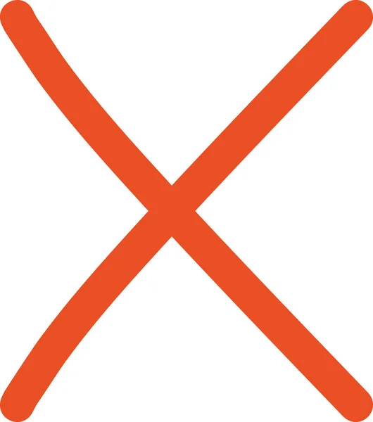 Ikona krzyżowego pomarańczowy handdrawn — Wektor stockowy