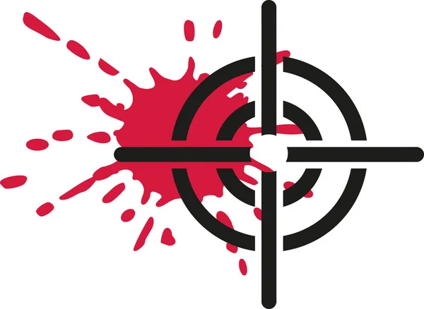 Crosshair with blood — Stock Vector