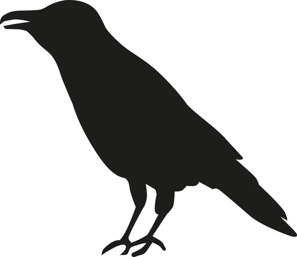 Crow silueta vector — Archivo Imágenes Vectoriales