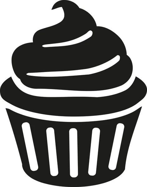 Cupcake pictograma vector — Vector de stock