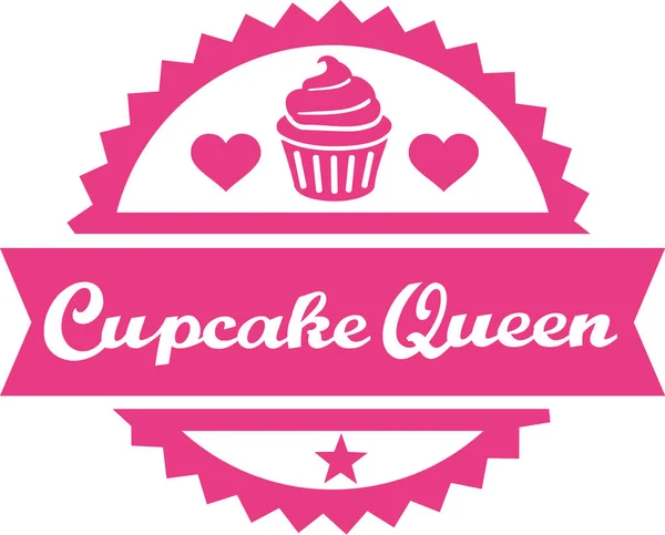 Cupcake botón reina — Vector de stock