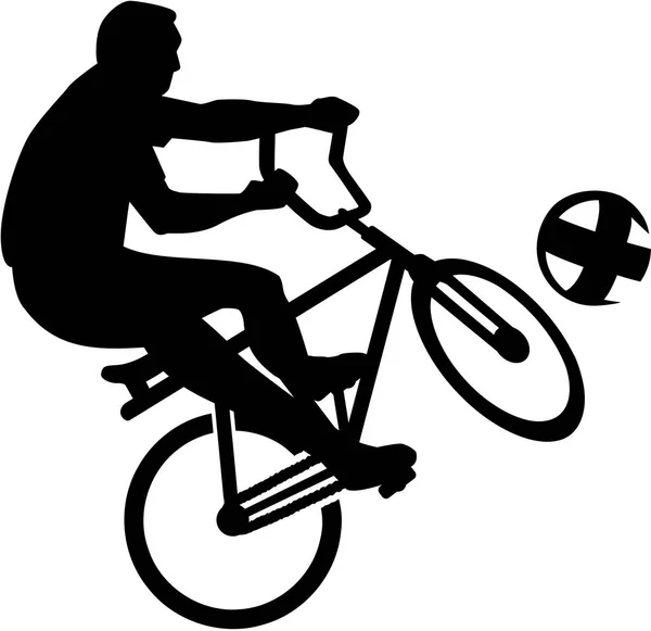 Cykel bollen spelaren på cykel — Stock vektor