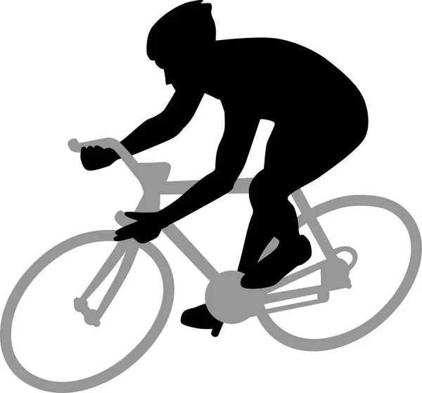 Cyclisme Silhouette vecteur — Image vectorielle