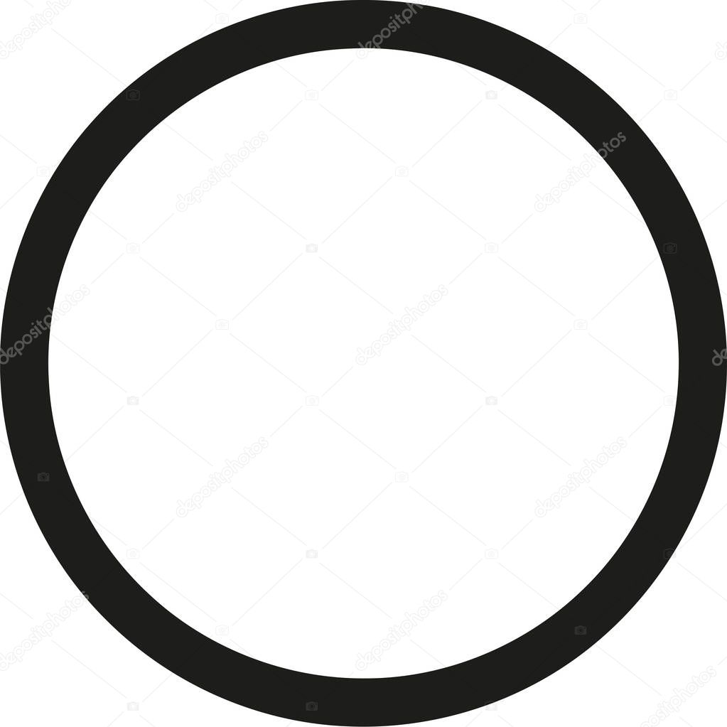 Contorno círculo negro | Contorno de círculo negro — Vector de stock