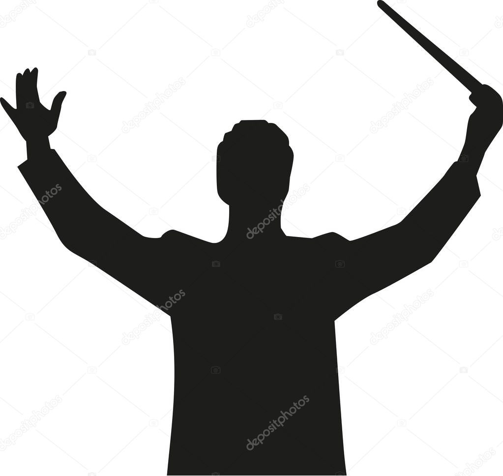 Conductor direct an orchestra