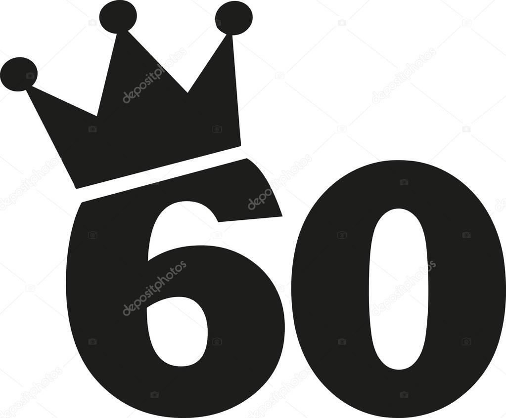 60th Birthday number crown