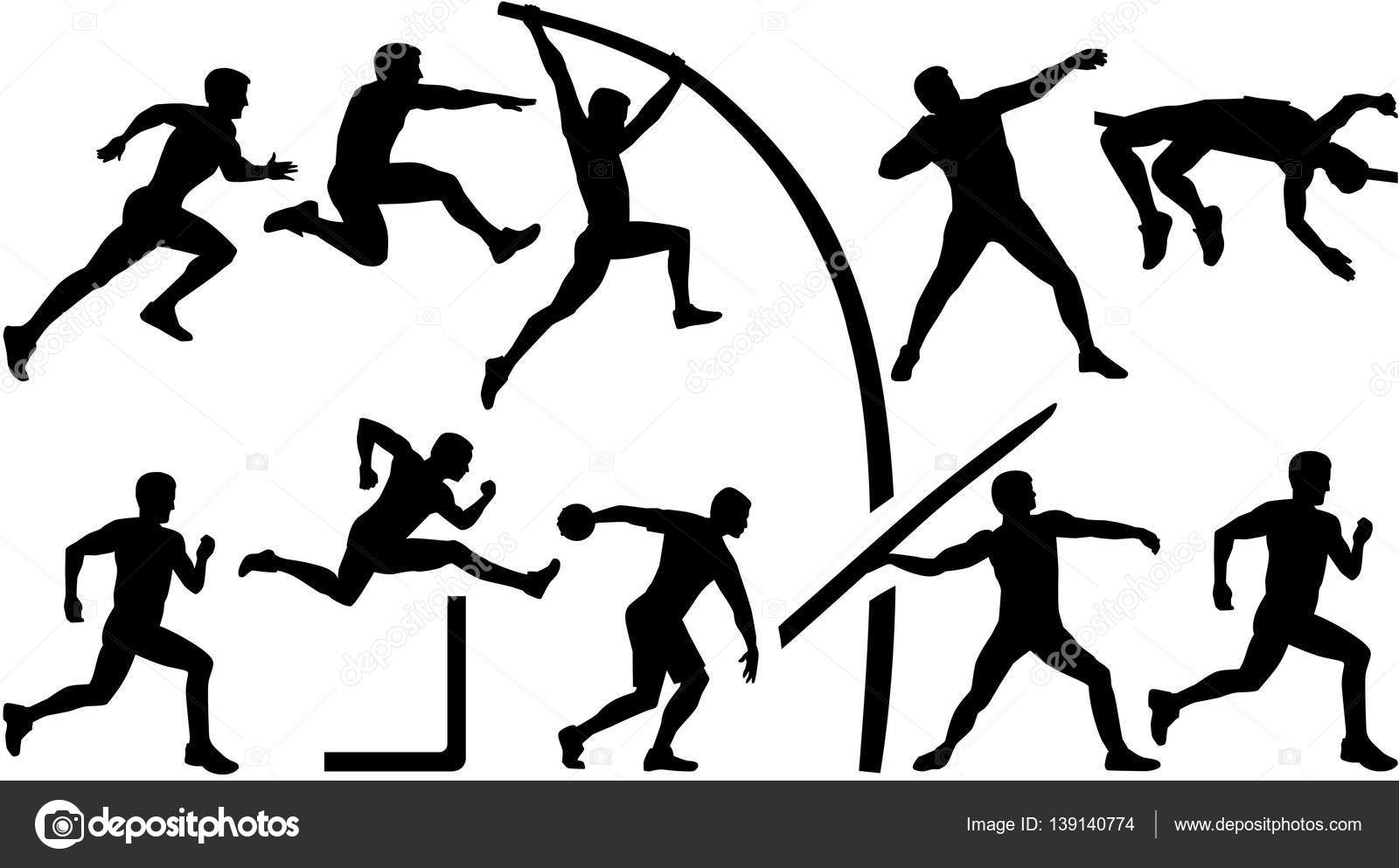 Atletismo Decatlón set — Vector de stock © miceking #139140774