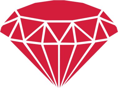 kırmızı elmas vektör
