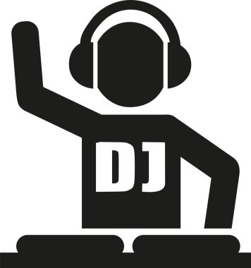 Turntable ile DJ simgesi