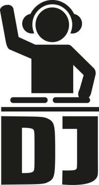 Dj harflerle DJ simgesi