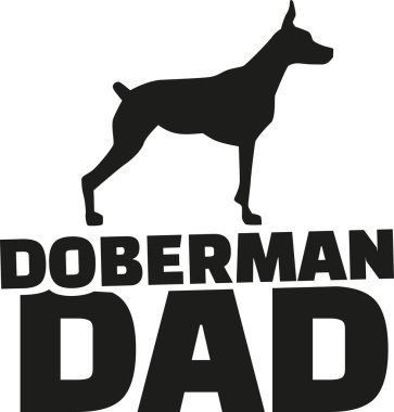 Doberman baba vektör