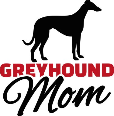 Greyhound anne köpek siluet ile