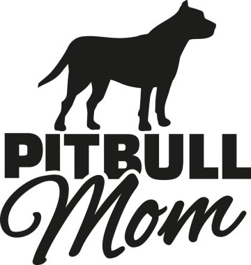 Download Pitbull Mom Free Vector Eps Cdr Ai Svg Vector Illustration Graphic Art