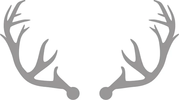 Bois de cerf gris — Image vectorielle