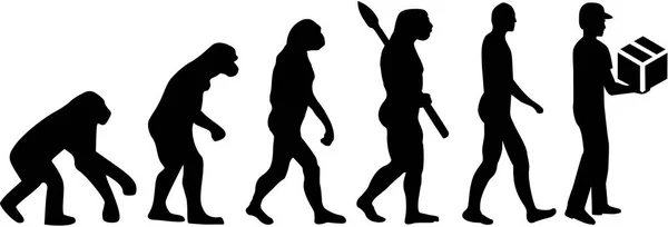 Człowiek dostawy Evolution — Wektor stockowy