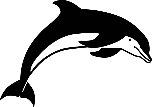 Dolphin silueta vector — Archivo Imágenes Vectoriales