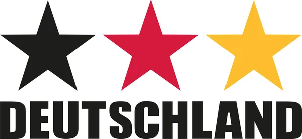 Tyskland flagga stjärnor med Deutschland — Stock vektor
