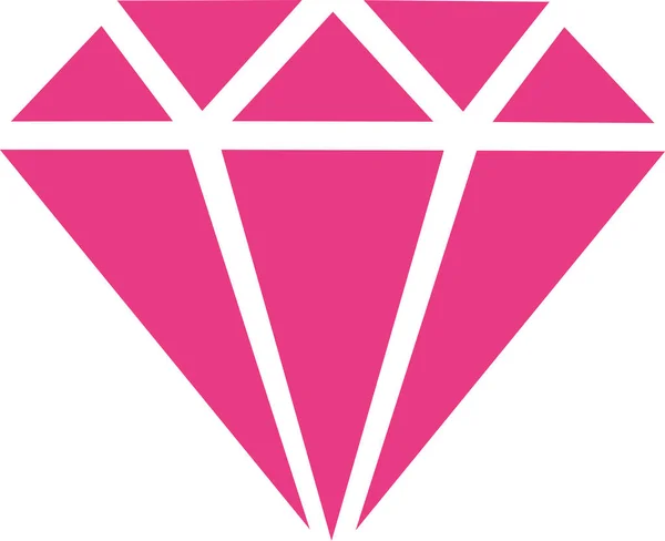 Ícone de diamante rosa — Vetor de Stock