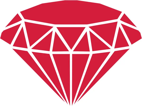 Червоний діамант вектор — стоковий вектор