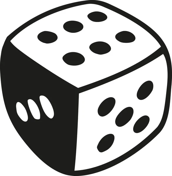 Cube die symbol — 图库矢量图片