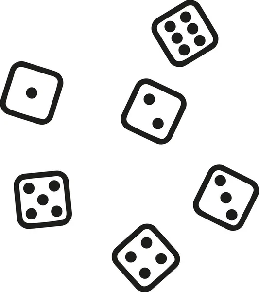 Dice symbol vector — Stock Vector