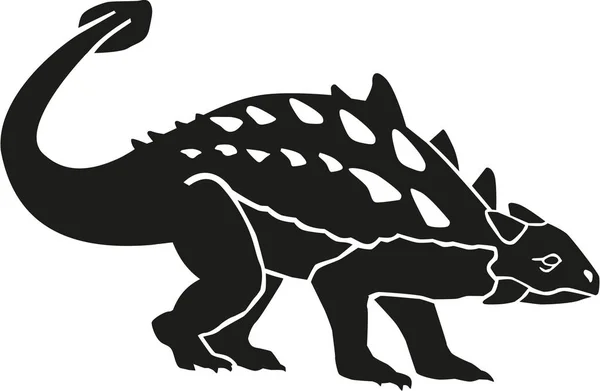 공룡 ankylosaurus 세부 사항 — 스톡 벡터