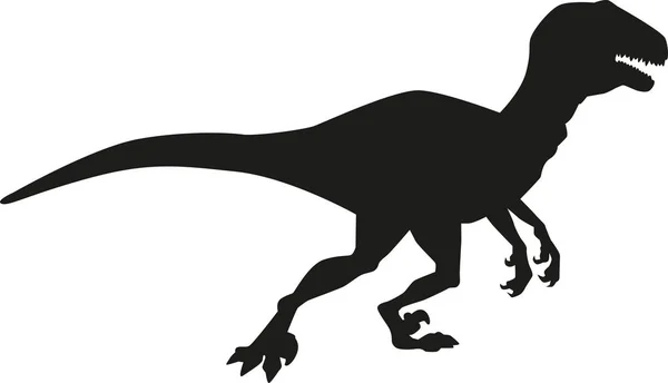 恐龙恐爪龙剪影 — 图库矢量图片