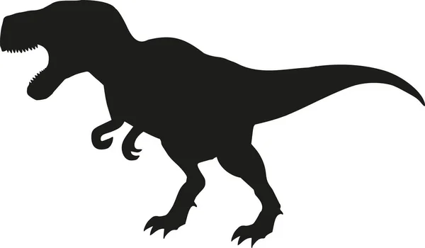 Dinosaur tyrannosaurus silhouette — Stock Vector