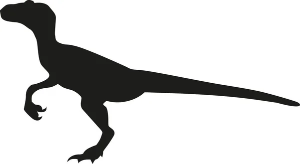 Δεινόσαυρος Βελοσιράπτορα σιλουέτα — Διανυσματικό Αρχείο