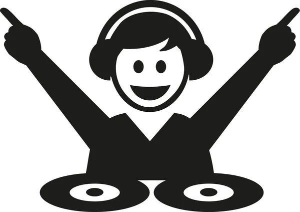 DJ cartoon vector — Stockvector