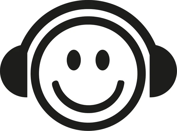 DJ smiley διάνυσμα — Διανυσματικό Αρχείο