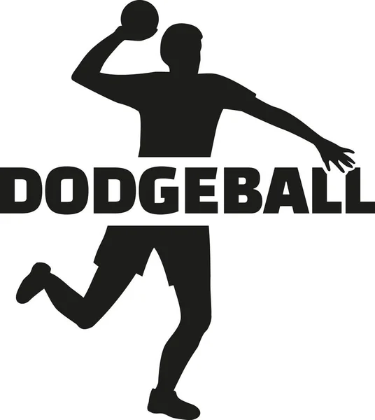 Dodgeball gracza z programu word — Wektor stockowy