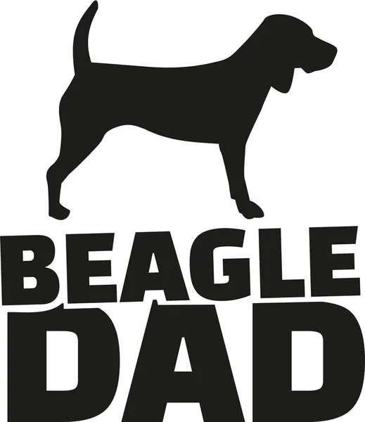 Beagle pappa vektor — Stock vektor