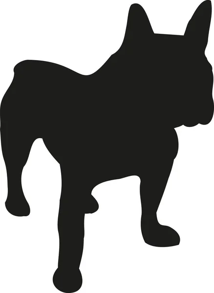 Sziluettjét francia bulldog — Stock Vector