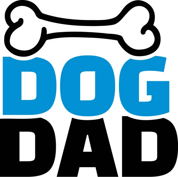 Hond papa met been — Stockvector