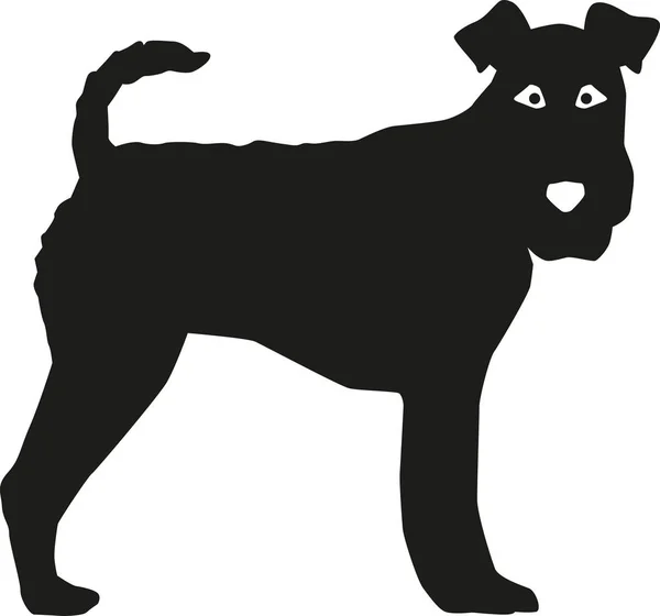 Silueta Fox Terrier — Vector de stock