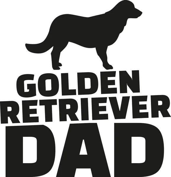 Golden retriever pai —  Vetores de Stock