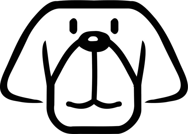 漫画犬の頭 — ストックベクタ