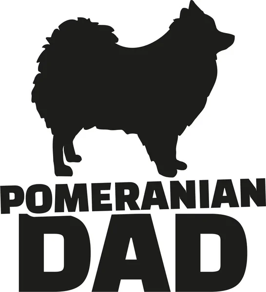 Pomeranian dad vector — Stock Vector