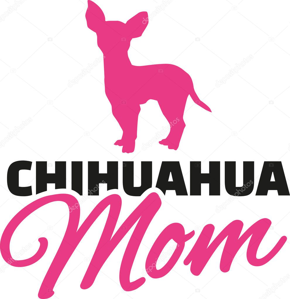 Chihuahua Mom with dog silhouette