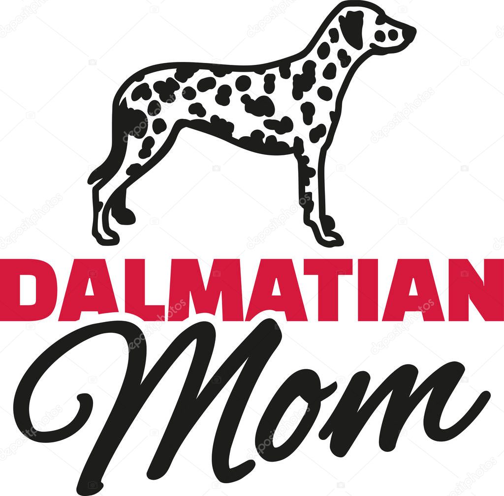 Dalmatian Mom with dog silhouette