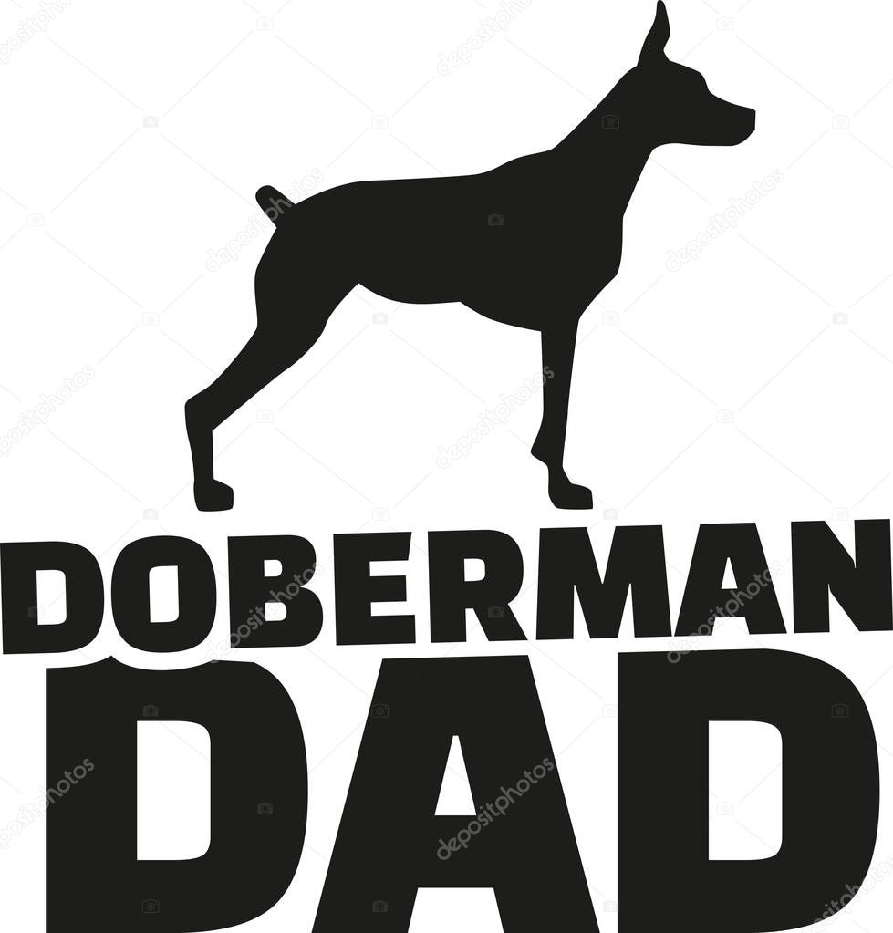 Doberman dad vector