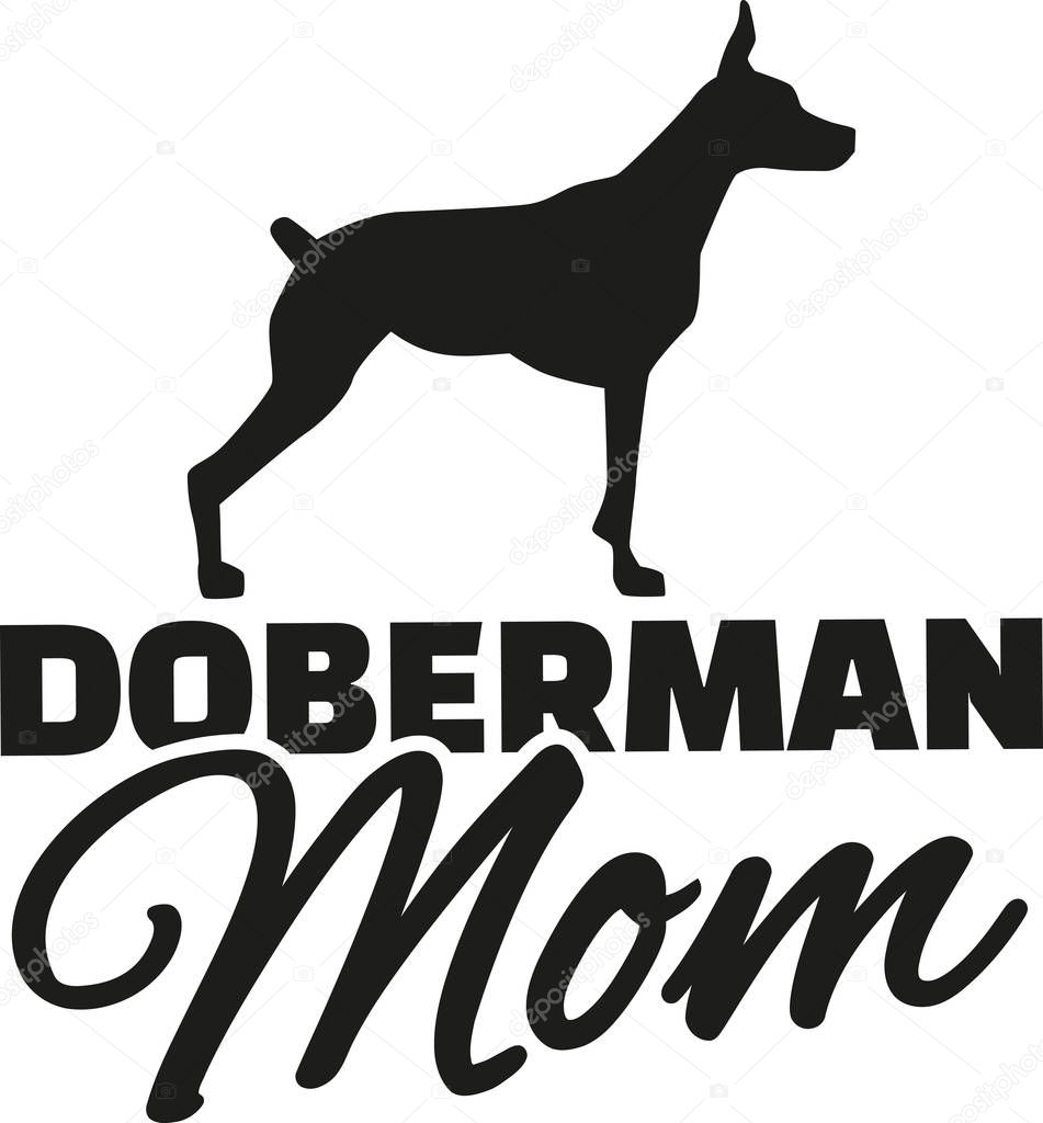 Doberman Mom vector